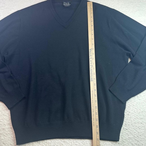 Jos A Bank Classic Collection Mens XL Black V Neck Sweater 100% Merino Wool - Picture 4 of 7